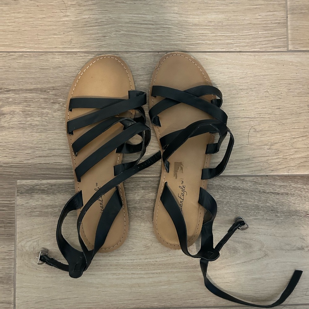 Chic Black Strappy Sandals